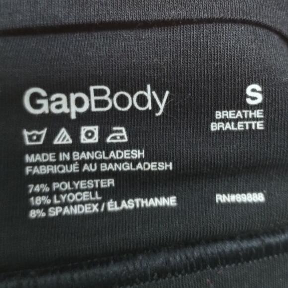 Gap Body NWT Size Small Black Lightweight Pullover Breathe Bra Bralette GPW00153 - Picture 4 of 6